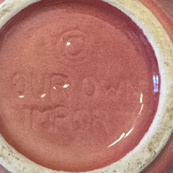 Gravy Boat / Separator Our Own Import Japan Ceramic Herb Theme White & Pink 6.5" - Picture 7 of 10